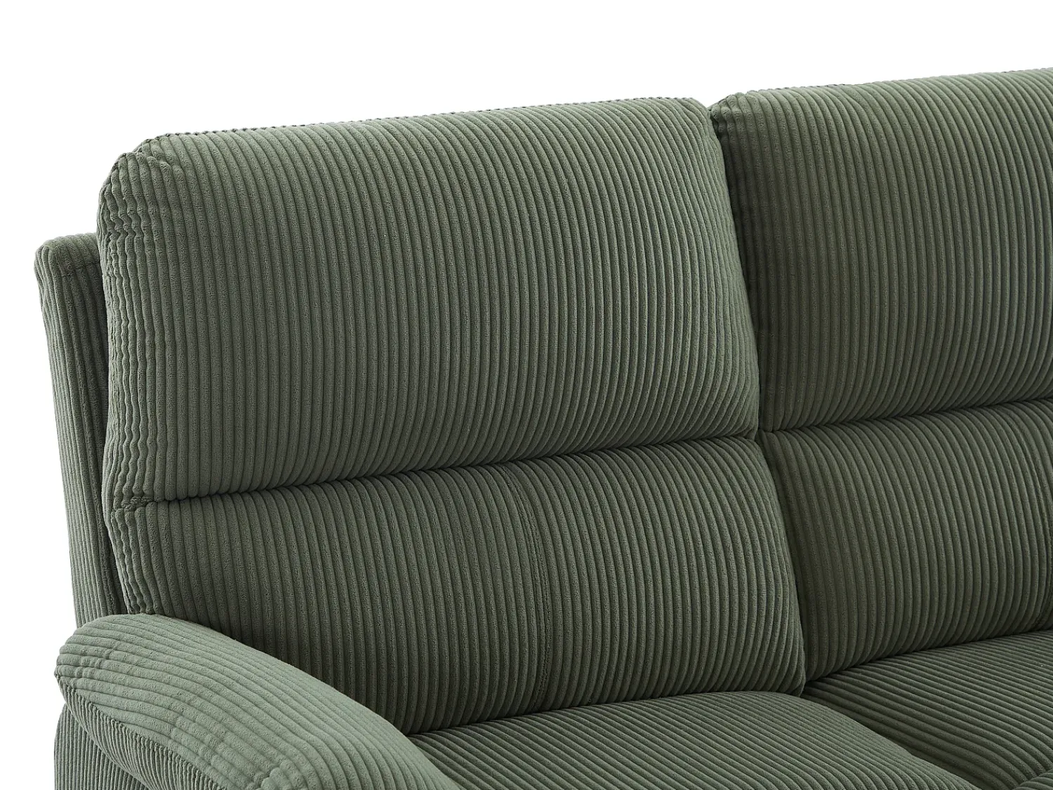 Sofá|Vente-unique Sofá de 2 lugares relax elétrico veludo cotelê LUNANO Verde