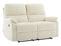 Sofá*Vente-unique Sofá de 2 lugares relax elétrico veludo cotelê LUNANO Bege