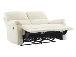 Sofá*Vente-unique Sofá de 2 lugares relax elétrico veludo cotelê LUNANO Bege