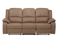 Vente-unique Sofá de 3 lugares relax em microfibra - HERNANI^ Sofá
