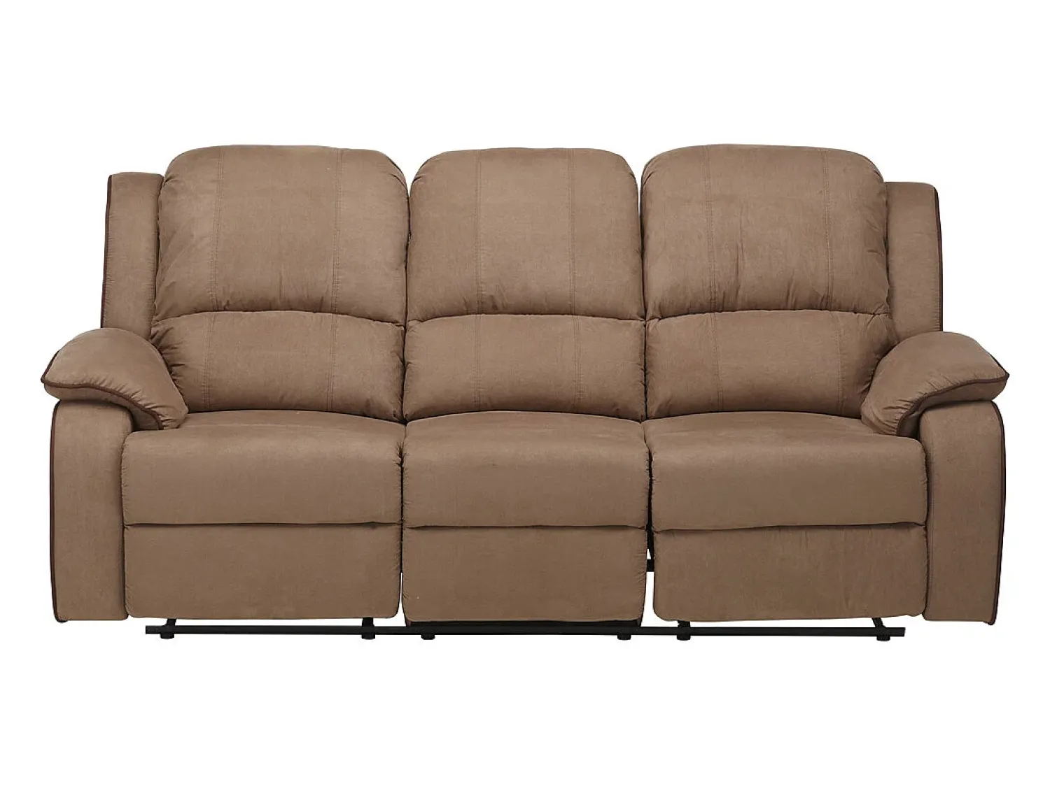 Vente-unique Sofá de 3 lugares relax em microfibra - HERNANI^ Sofá