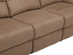 Vente-unique Sofá de 3 lugares relax em microfibra - HERNANI^ Sofá