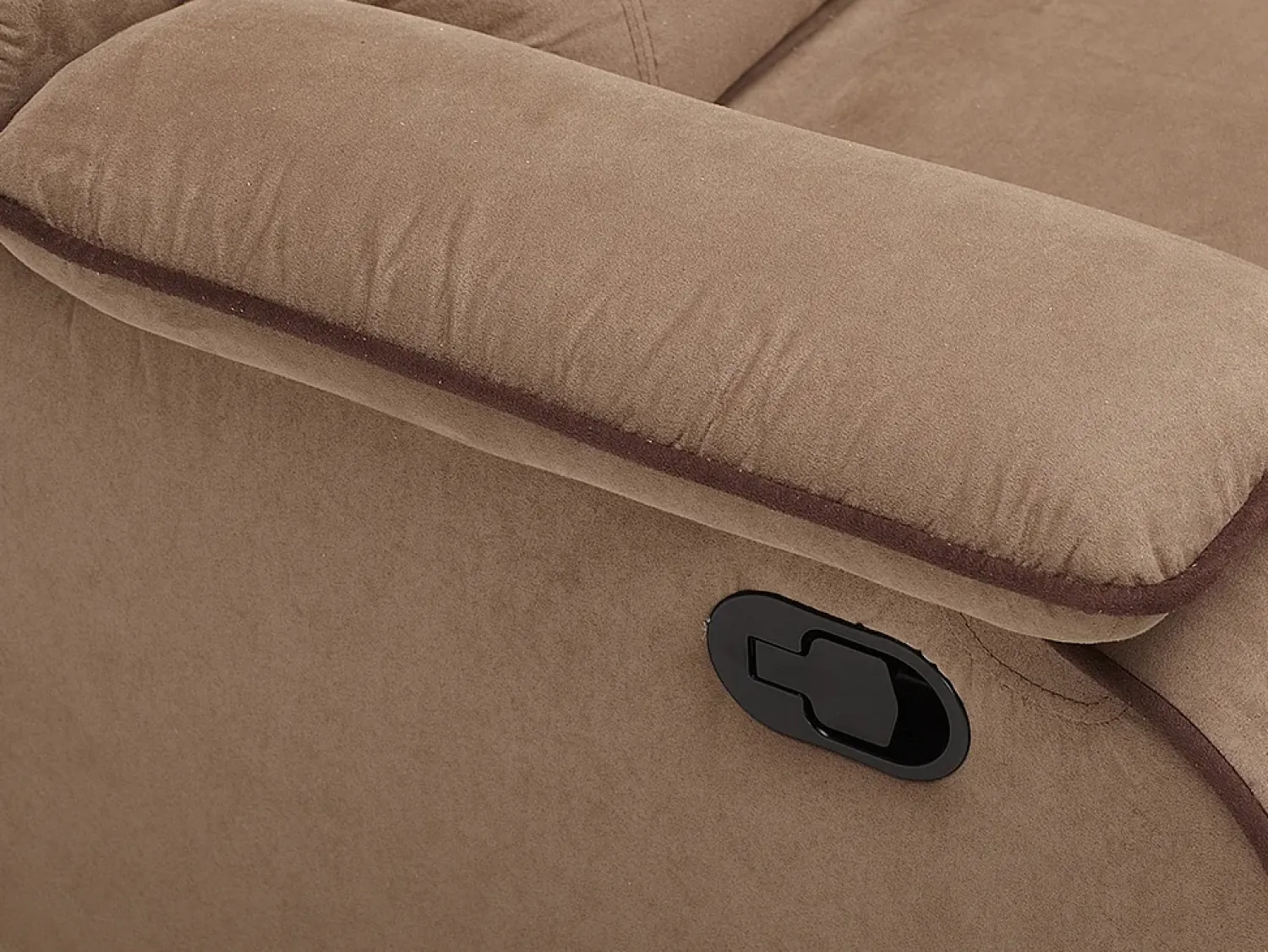 Vente-unique Sofá de 3 lugares relax em microfibra - HERNANI^ Sofá