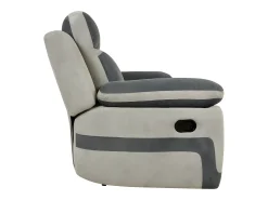 Sale Vente-unique Sofá de 3 lugares relax em microfibra Cinza e antracite - TALCA Cinza antracite