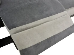 Sale Vente-unique Sofá de 3 lugares relax em microfibra Cinza e antracite - TALCA Cinza antracite