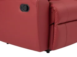 Clearance Vente-unique Sofá de 3 lugares relax em pele - AROMA Vermelho