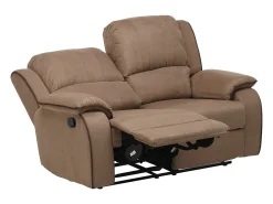 Sofá|Vente-unique Sofá de 2 lugares relax em microfibra - - HERNANI Taupe
