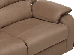 Sofá|Vente-unique Sofá de 2 lugares relax em microfibra - - HERNANI Taupe