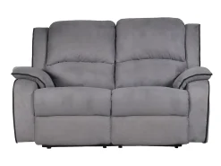 Outlet Vente-unique Sofá de 2 lugares relax em microfibra - HERNANI Cinzento