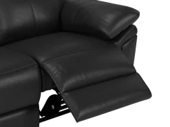 Sofá*Vente-unique Sofá de 3 lugares relax manual em pele de búfalo - PAKITA Preto