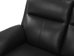 Sofá*Vente-unique Sofá de 3 lugares relax manual em pele de búfalo - PAKITA Preto