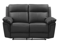 Sale Vente-unique Sofá de 2 lugares relax manual em pele de búfalo - PAKITA Preto