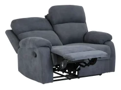 Sofá|Vente-unique Sofá de 2 lugares relax manual em tecido Antracite - TOLZANO Cinza antracite
