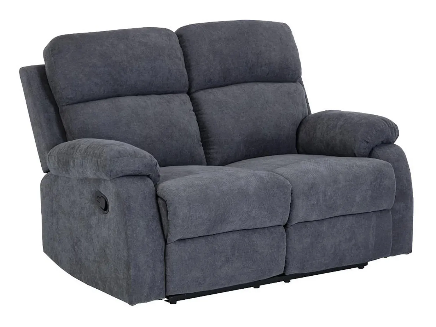 Sofá|Vente-unique Sofá de 2 lugares relax manual em tecido Antracite - TOLZANO Cinza antracite