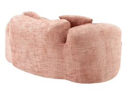 Discount Sofá de 2 lugares - Sofá reto com 2 almofadas e braços - chenille Rosa
