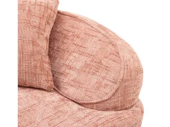 Discount Sofá de 2 lugares - Sofá reto com 2 almofadas e braços - chenille Rosa