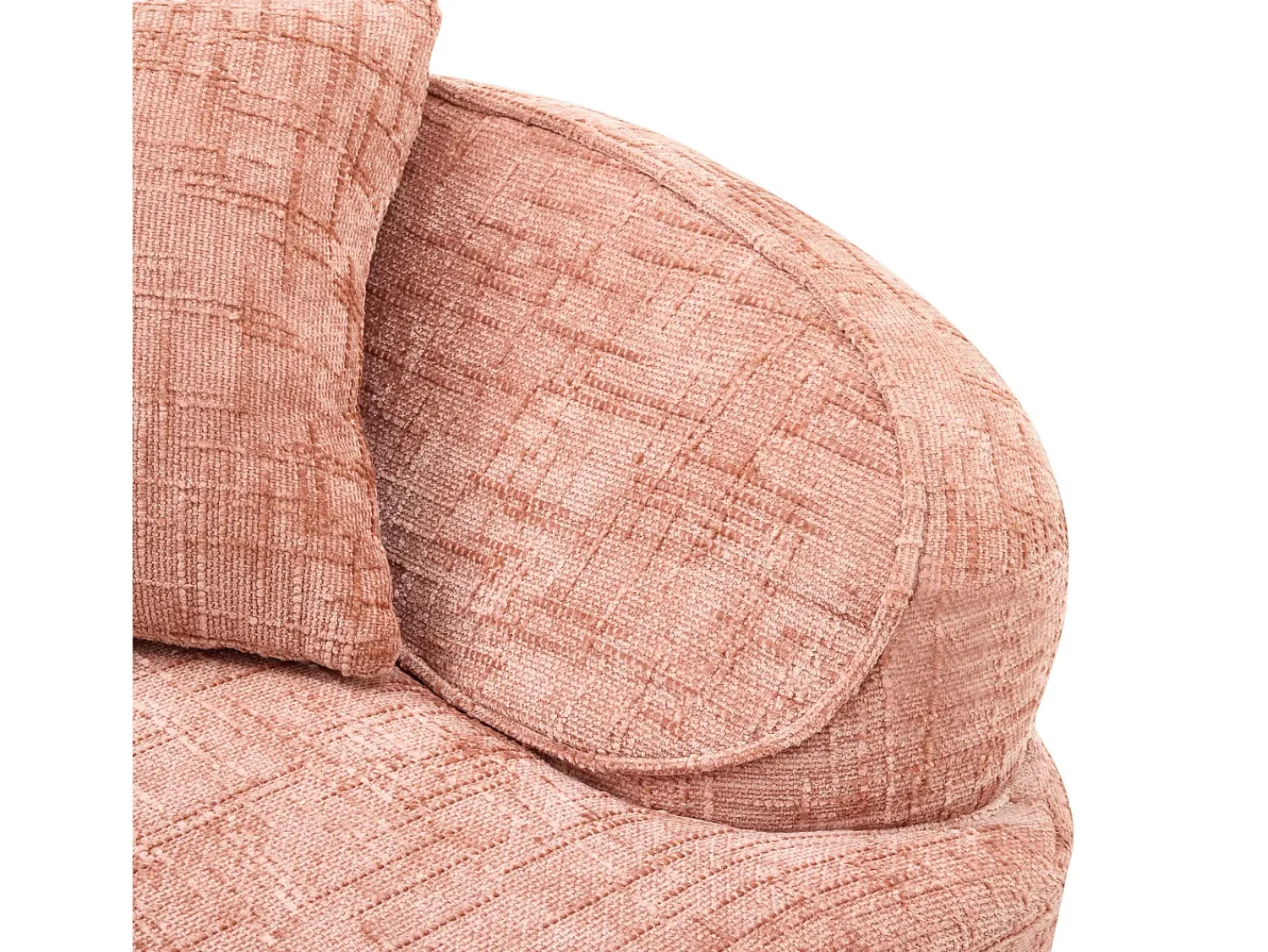 Discount Sofá de 2 lugares - Sofá reto com 2 almofadas e braços - chenille Rosa