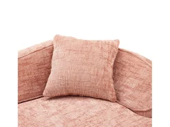 Discount Sofá de 2 lugares - Sofá reto com 2 almofadas e braços - chenille Rosa
