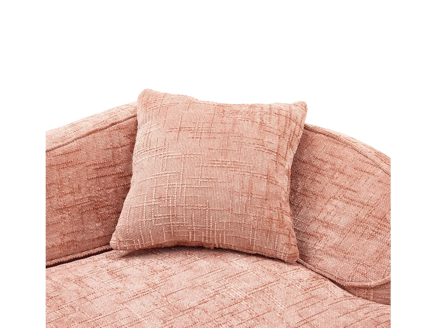 Discount Sofá de 2 lugares - Sofá reto com 2 almofadas e braços - chenille Rosa