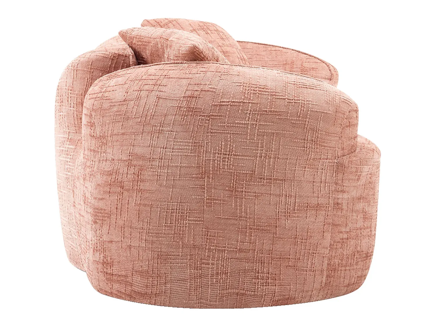 Discount Sofá de 2 lugares - Sofá reto com 2 almofadas e braços - chenille Rosa