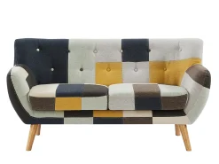 Sofá|Vente-unique Sofá de 2 lugares SERTI II em tecido patchwork Multicor