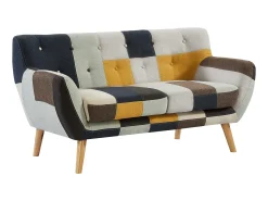 Sofá|Vente-unique Sofá de 2 lugares SERTI II em tecido patchwork Multicor