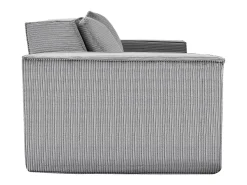 Sofá de 2 Lugares SucceBuy 160cm, Sofá Moderno em Veludo Cotelê com Molas Encapotadas, Almofadas Confortáveis para Sala, Escritório ou Apartamento, Cinza^ Sofá