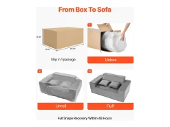 Sofá de 2 Lugares SucceBuy 160cm, Sofá Moderno em Veludo Cotelê com Molas Encapotadas, Almofadas Confortáveis para Sala, Escritório ou Apartamento, Cinza^ Sofá