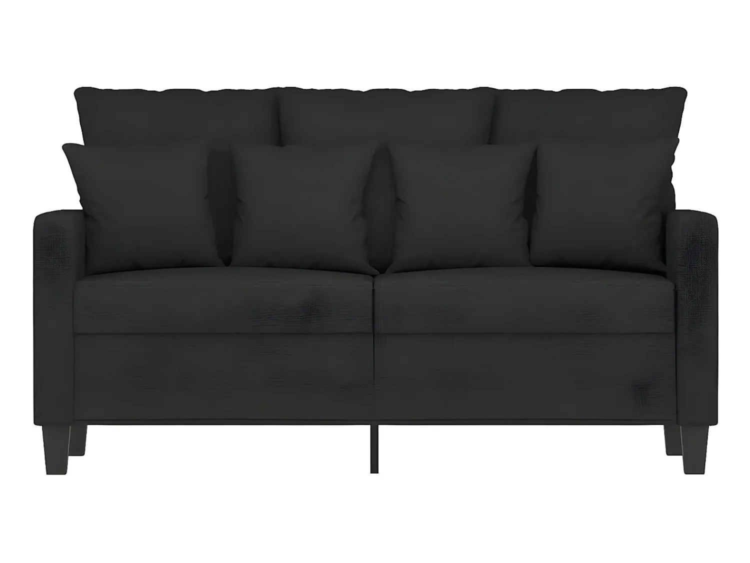 Hot Sofá de 2 lugares tecido 120 cm PT289867 Preto