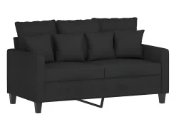Hot Sofá de 2 lugares tecido 120 cm PT289867 Preto