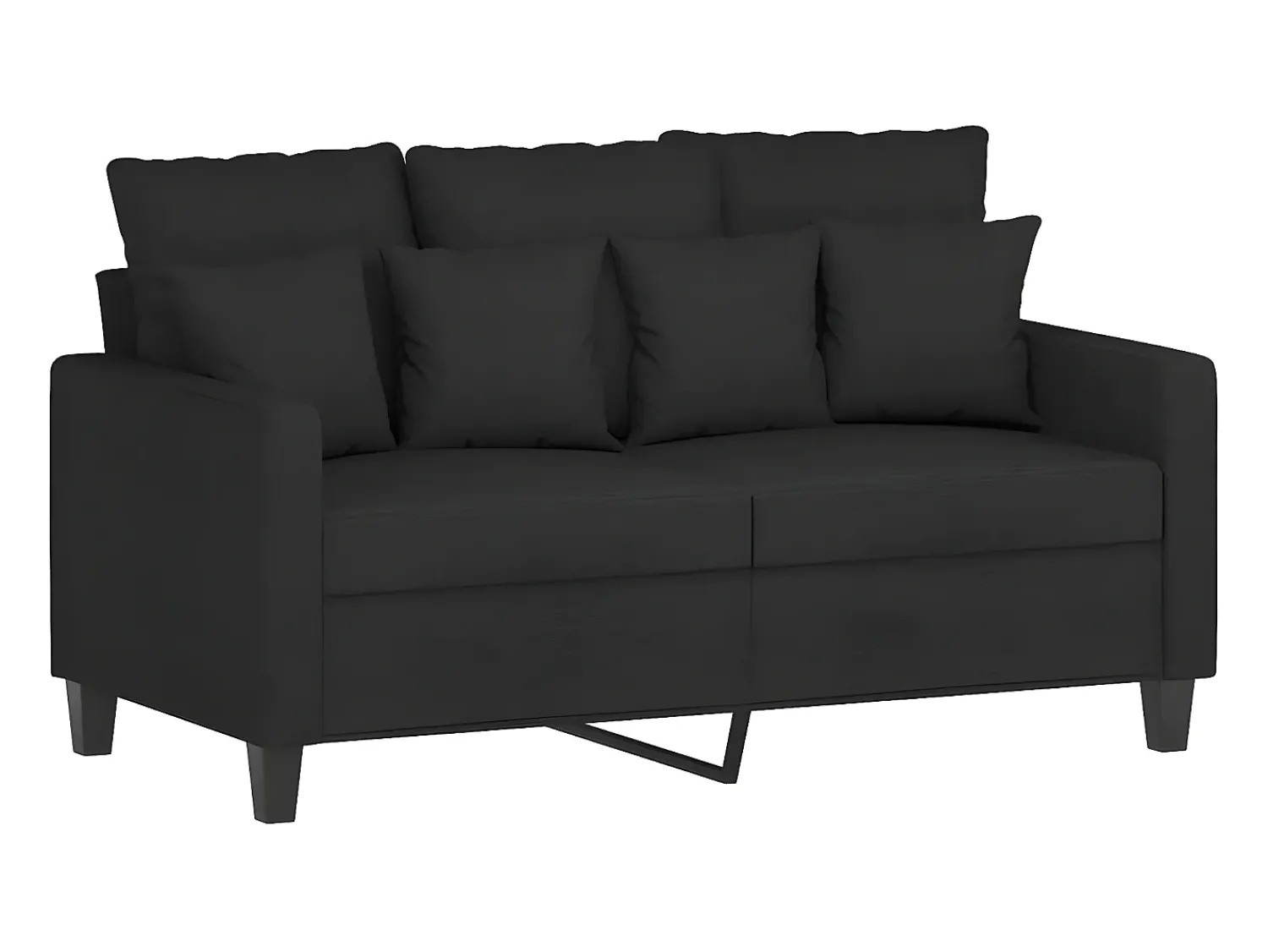 Hot Sofá de 2 lugares tecido 120 cm PT289867 Preto