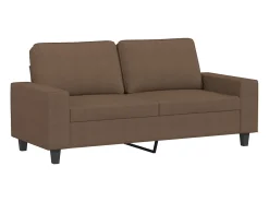 Sofá| Sofá de 2 lugares tecido 140 cm PT846892 Castanho