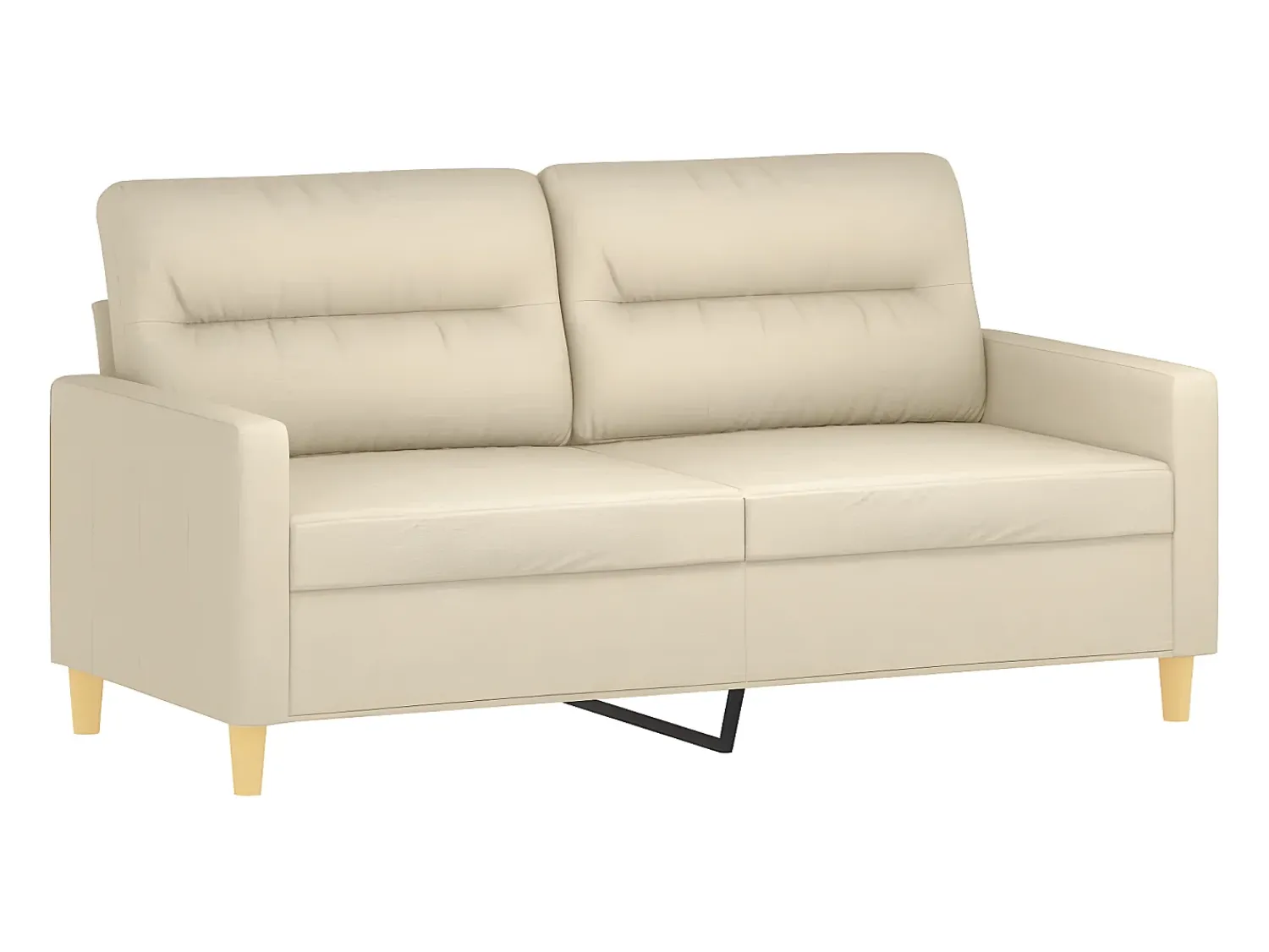 Sofá| Sofá de 2 lugares tecido 140 cm cor PT801821 Creme