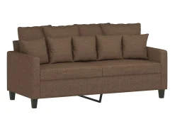 Sofá* Sofá de 2 lugares tecido 140 cm PT550012 Castanho