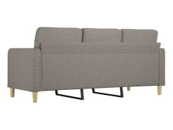 Sofá| Sofá de 3 lugares tecido 180 cm cinzento-acastanhado PT184787 Taupe