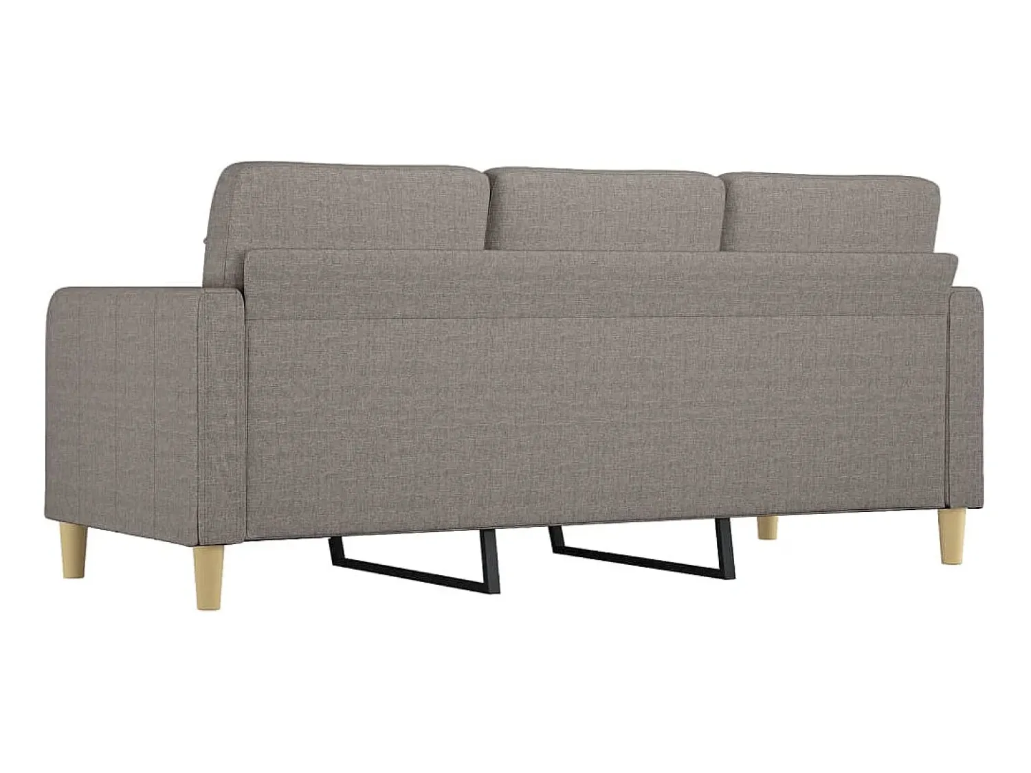 Sofá| Sofá de 3 lugares tecido 180 cm cinzento-acastanhado PT184787 Taupe