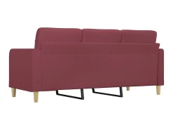 Sofá* Sofá de 3 lugares tecido 180 cm tinto PT866614 Vermelho