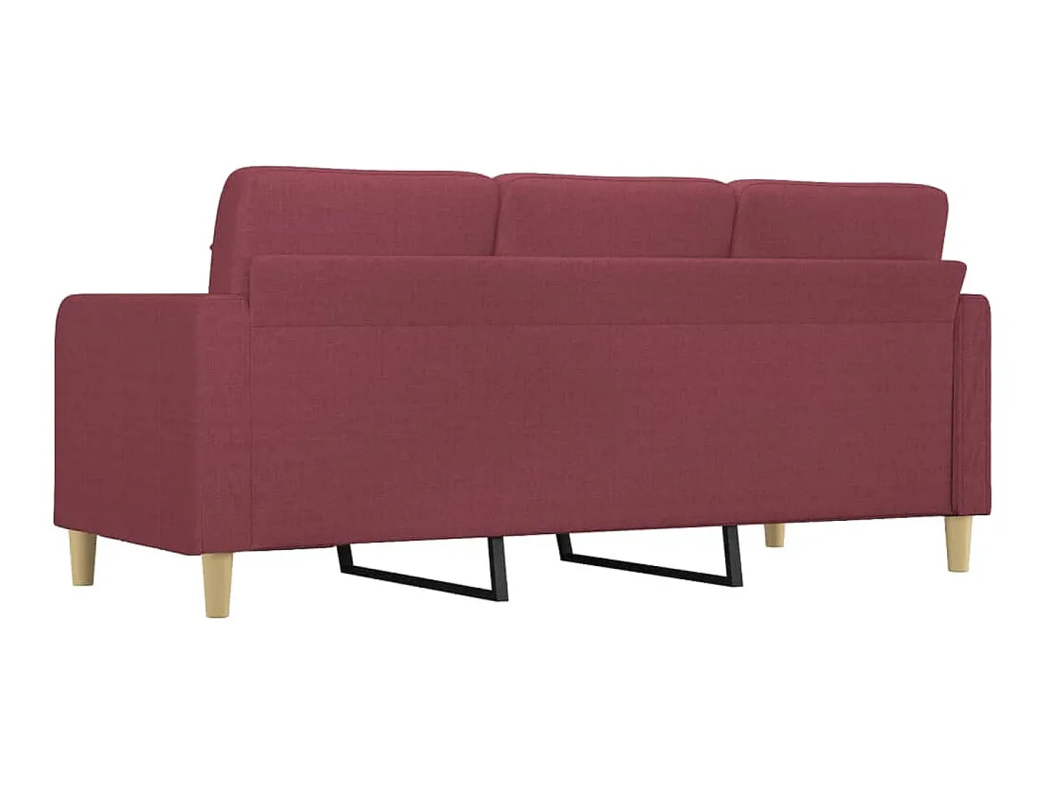 Sofá* Sofá de 3 lugares tecido 180 cm tinto PT866614 Vermelho