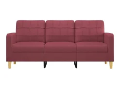 Sofá* Sofá de 3 lugares tecido 180 cm tinto PT866614 Vermelho
