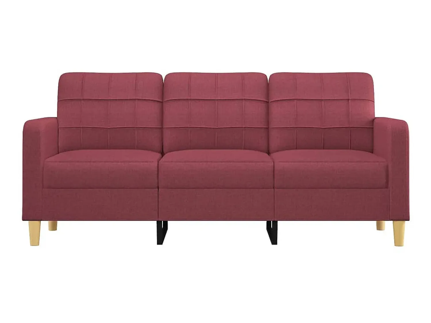 Sofá* Sofá de 3 lugares tecido 180 cm tinto PT866614 Vermelho