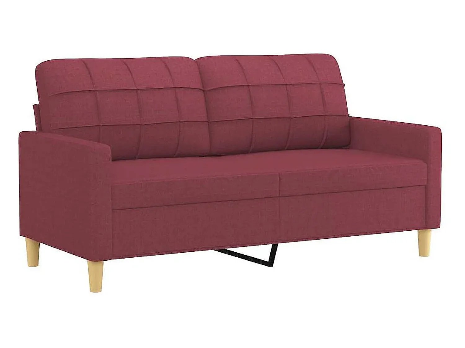 Sofá|vidaxl Sofá de 2 lugares tecido 140 cm tinto Vermelho