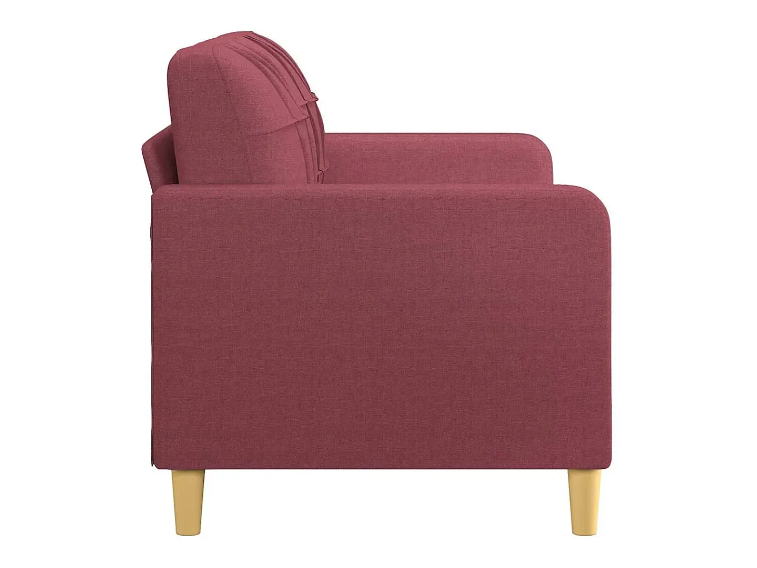 Sofá|vidaxl Sofá de 2 lugares tecido 140 cm tinto Vermelho