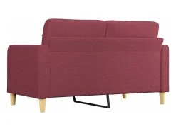 Sofá|vidaxl Sofá de 2 lugares tecido 140 cm tinto Vermelho