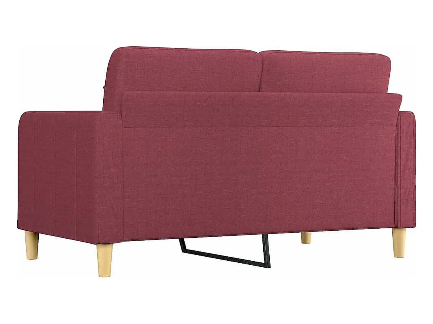 Sofá|vidaxl Sofá de 2 lugares tecido 140 cm tinto Vermelho