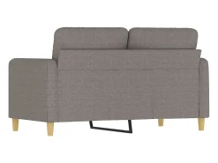 Sofá* Sofá de 2 lugares tecido 120 cm cinzento-acastanhado PT760327 Taupe