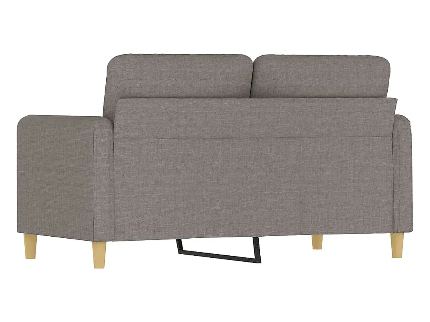Sofá* Sofá de 2 lugares tecido 120 cm cinzento-acastanhado PT760327 Taupe