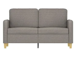 Sofá* Sofá de 2 lugares tecido 120 cm cinzento-acastanhado PT760327 Taupe