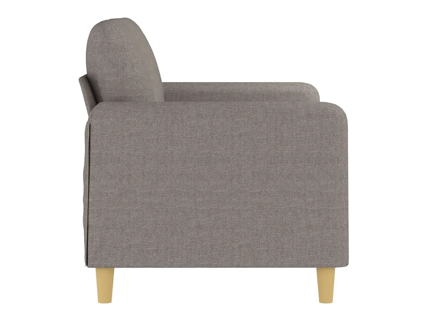 Sofá* Sofá de 2 lugares tecido 120 cm cinzento-acastanhado PT760327 Taupe