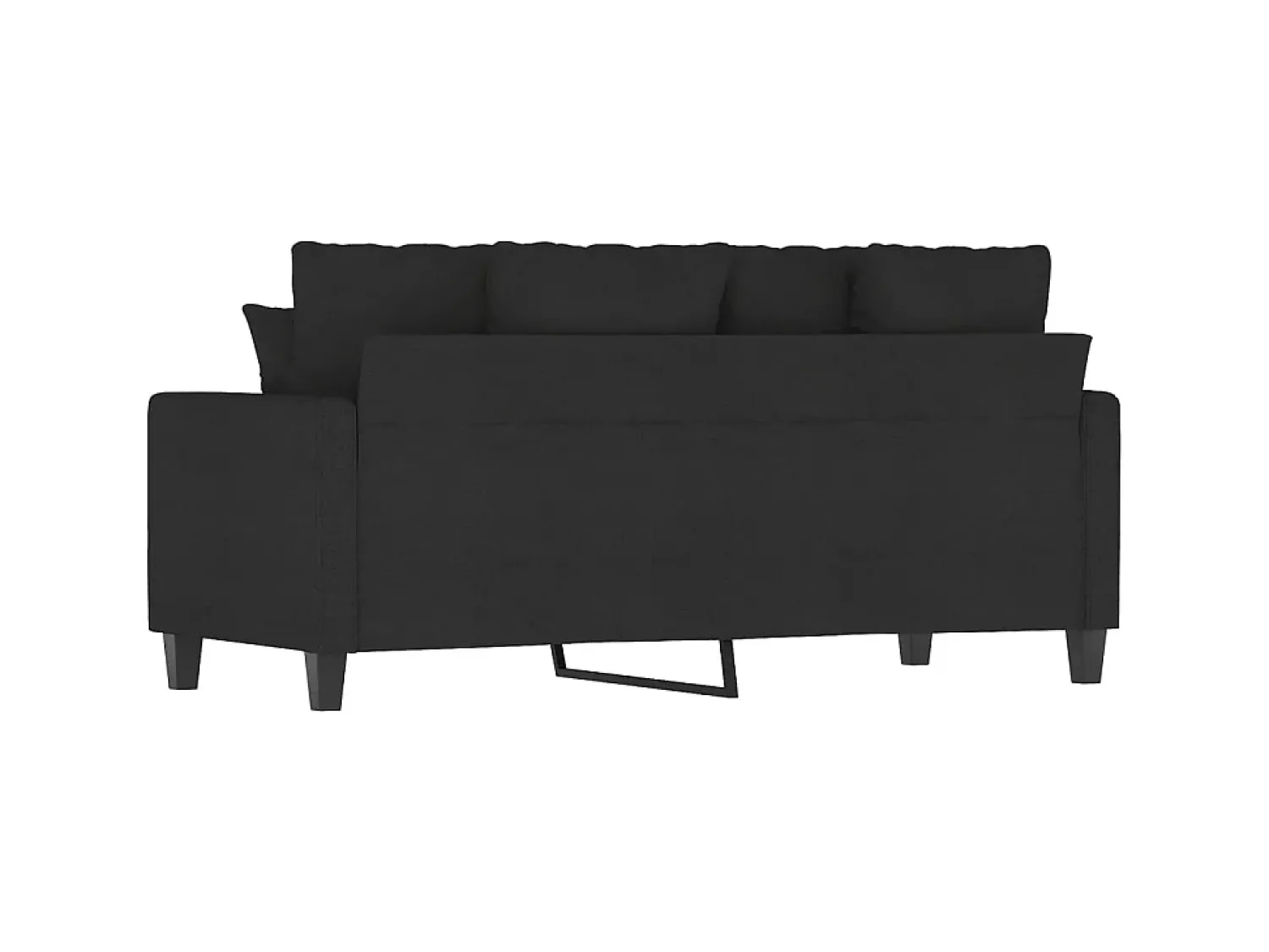 Sofá| Sofá de 2 lugares tecido 140 cm PT122431 Preto