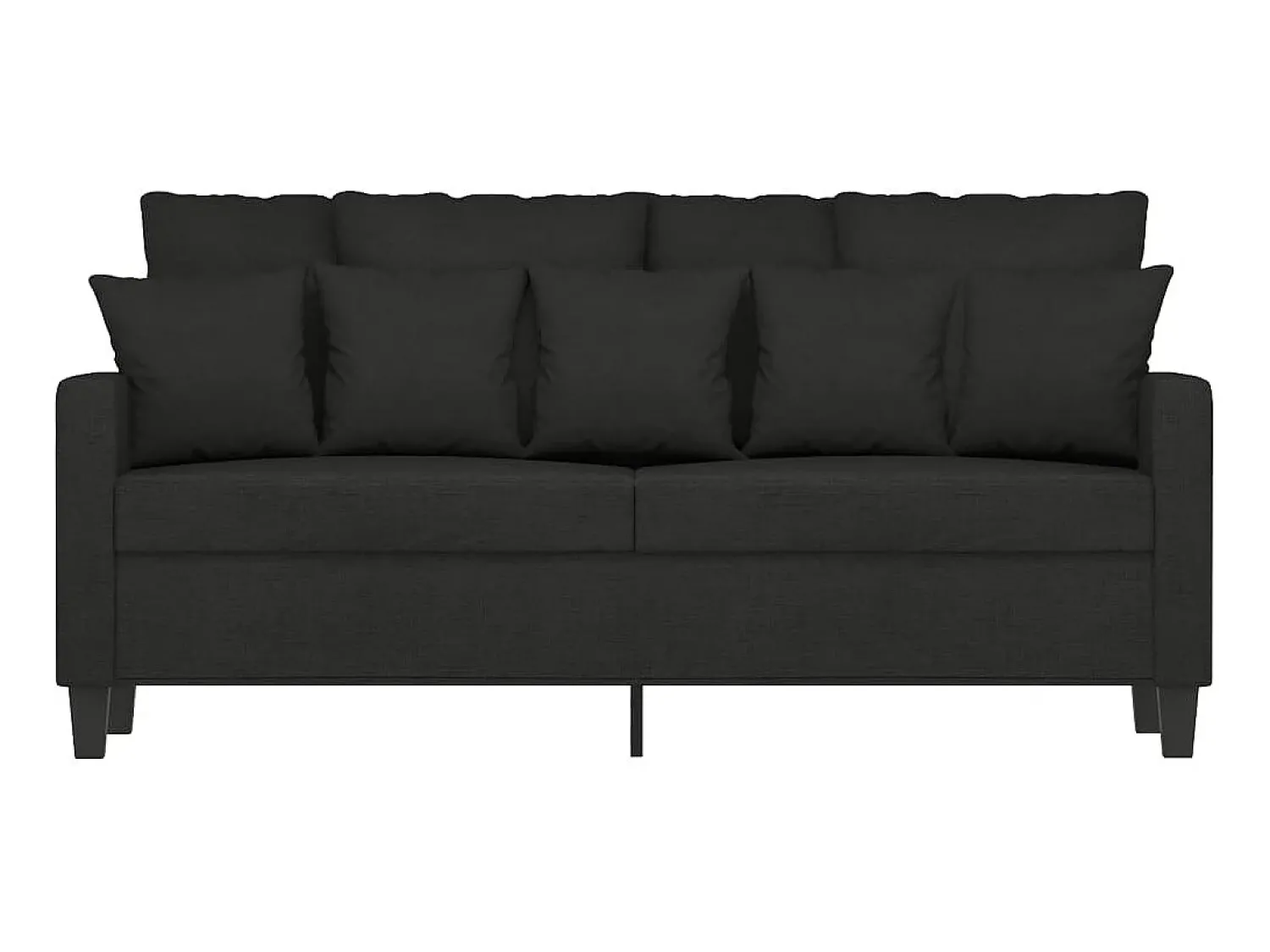 Sofá| Sofá de 2 lugares tecido 140 cm PT122431 Preto